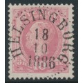 SWEDEN - 1886 10öre pale violet-rose Oscar II with posthorn, used – Facit # 45b SWEDEN - 1886 10öre pale violet-rose Oscar II with posthorn, used – Facit # 45b