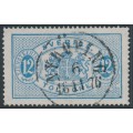 SWEDEN - 1874 12öre blue Official (Tjänstemärke), perf. 14, used – Facit # TJ5c