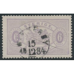 SWEDEN - 1881 6öre blue-lilac Official (Tjänstemärke), perf. 13, used – Facit # TJ15b SWEDEN - 1881 6öre blue-lilac Official (Tjänstemärke), perf. 13, used – Facit # TJ15b