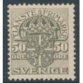 SWEDEN - 1915 50öre grey Official (Tjänstemarke), without watermark, MNH – Facit # TJ54v