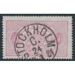 SWEDEN - 1874 50öre violet-rose Official (Tjänstemärke), perf. 14, used – Facit # TJ9b