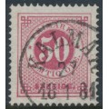 SWEDEN - 1878 50öre violet-carmine Ring Type, perf. 13, used – Facit # 36c SWEDEN - 1878 50öre violet-carmine Ring Type, perf. 13, used – Facit # 36c