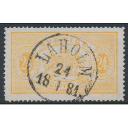 SWEDEN - 1874 24öre orange-yellow Official (Tjänstemärke), perf. 14, used – Facit # TJ7g SWEDEN - 1874 24öre orange-yellow Official (Tjänstemärke), perf. 14, used – Facit # TJ7g