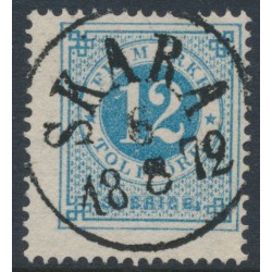 SWEDEN - 1872 12öre dull ultramarine-blue Ring Type, perf. 14, used – Facit # 21b SWEDEN - 1872 12öre dull ultramarine-blue Ring Type, perf. 14, used – Facit # 21b