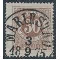 SWEDEN - 1872 30öre orangish brown Ring Type, perf. 14, used – Facit # 25g SWEDEN - 1872 30öre orangish brown Ring Type, perf. 14, used – Facit # 25g