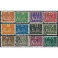 SWEDEN - 1924 5öre to 80öre World Post Congress short set of 12, used – Facit # 196-207 SWEDEN - 1924 5öre to 80öre World Post Congress short set of 12, used – Facit # 196-207