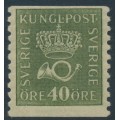 SWEDEN - 1920 40öre olive-green Crown & Posthorn, type I, MH – Facit # 158 SWEDEN - 1920 40öre olive-green Crown & Posthorn, type I, MH – Facit # 158