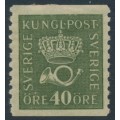 SWEDEN - 1920 40öre olive-green Crown & Posthorn, type I, MH – Facit # 158 SWEDEN - 1920 40öre olive-green Crown & Posthorn, type I, MH – Facit # 158