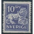 SWEDEN - 1926 10öre violet Lion, perf. 13, no watermark, used – Facit # 144Ea SWEDEN - 1926 10öre violet Lion, perf. 13, no watermark, used – Facit # 144Ea