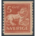 SWEDEN - 1921 5öre brown Lion, type I, perf. 2-sides, no watermark, MH – Facit # 141Ab SWEDEN - 1921 5öre brown Lion, type I, perf. 2-sides, no watermark, MH – Facit # 141Ab