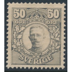 SWEDEN - 1912 50öre grey Gustav V in medallion, MH – Facit # 91a