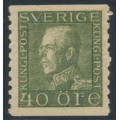 SWEDEN - 1929 40öre olive King Gustav V (type I), MH – Facit # 189a SWEDEN - 1929 40öre olive King Gustav V (type I), MH – Facit # 189a