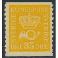SWEDEN - 1922 35öre yellow Crown & Posthorn, type II, MH – Facit # 157 SWEDEN - 1922 35öre yellow Crown & Posthorn, type II, MH – Facit # 157