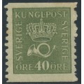 SWEDEN - 1920 40öre olive-green Crown & Posthorn, type I, MH – Facit # 158 SWEDEN - 1920 40öre olive-green Crown & Posthorn, type I, MH – Facit # 158