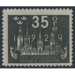 SWEDEN - 1924 35öre grey-black World Postal Congress, MNH – Facit # 202