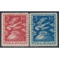 SWEDEN - 1924 2Kr red & 5Kr blue UPU, MH – Facit # 224+225 SWEDEN - 1924 2Kr red & 5Kr blue UPU, MH – Facit # 224+225