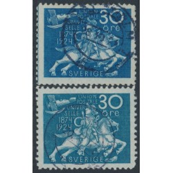 SWEDEN - 1924 30öre both shades UPU, used – Facit # 216a+216b