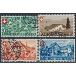 SWITZERLAND - 1945 Pro Patria set of 4, used – Michel # 460-463