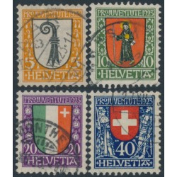 SWITZERLAND - 1923 Pro Juventute set of 4, used – Michel # 185-188