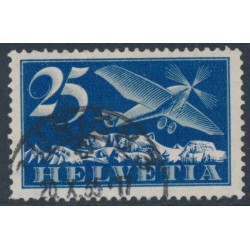 SWITZERLAND - 1923 25c deep ultramarine Airmail on smooth paper, used – Michel # 180x SWITZERLAND - 1923 25c deep ultramarine Airmail on smooth paper, used – Michel # 180x