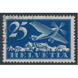 SWITZERLAND - 1923 25c deep ultramarine Airmail on smooth paper, used – Michel # 180x
