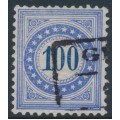 SWITZERLAND - 1882 100c blue Postage Due, granite paper, inverted frame, used – Zumstein # P13K