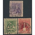 SWITZERLAND - 1917 Pro Juventute set of 3, used – Michel # 133-135