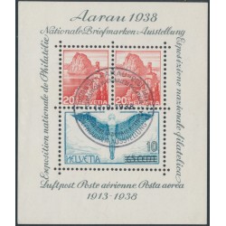 SWITZERLAND - 1938 Aarau Stamp Exhibition M/S, used – Michel # Block 4