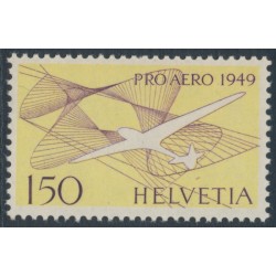 SWITZERLAND - 1949 1.50Fr yellow/violet Pro Aero, MNH – Michel # 518