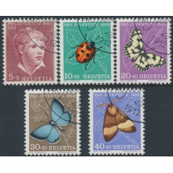 SWITZERLAND - 1952 Pro Juventute set of 5, used – Michel # 575-579 SWITZERLAND - 1952 Pro Juventute set of 5, used – Michel # 575-579