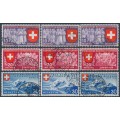 SWITZERLAND - 1939 Swiss National Exhibition set of 9, used – Michel # 335-343