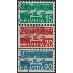 SWITZERLAND - 1932 Disarmament Conference set of 3, used – Michel # 256-258 SWITZERLAND - 1932 Disarmament Conference set of 3, used – Michel # 256-258