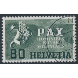 SWITZERLAND - 1945 80c deep grey-green Peace issue, used – Michel # 454