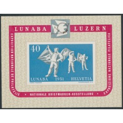 SWITZERLAND - 1951 LUNABA Stamp Exhibition M/S, MNH – Michel # Block 14