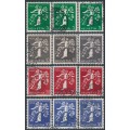 SWITZERLAND - 1939 Swiss National Exhibition set of 12, used – Michel # 344-355