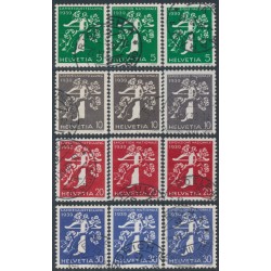 SWITZERLAND - 1939 Swiss National Exhibition set of 12, used – Michel # 344-355