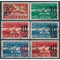 SWITZERLAND - 1935 Airmail overprints, used – Michel # 285-286+291-293+310