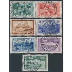 SWITZERLAND - 1914 Mountains definitives, used – Michel # 121-123+142+226-228