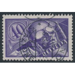 SWITZERLAND - 1923 40c blue-violet Airmail, used – Michel # 182x