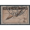 SWITZERLAND - 1930 2Fr brown Airmail, smooth paper, used – Michel # 245x