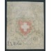 SWITZERLAND - 1850 10Rp black/red/yellow Rayon II, used – Zumstein # 16II SWITZERLAND - 1850 10Rp black/red/yellow Rayon II, used – Zumstein # 16II