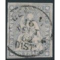 SWITZERLAND - 1856 1Fr violet-grey Helvetia (yellow thread), used – Zumstein # 27D SWITZERLAND - 1856 1Fr violet-grey Helvetia (yellow thread), used – Zumstein # 27D