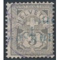 SWITZERLAND - 1882 3c brown-grey Numeral, granite paper, used – Zumstein # 59Ab