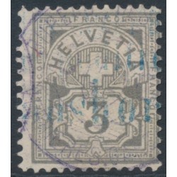 SWITZERLAND - 1882 3c brown-grey Numeral, granite paper, used – Zumstein # 59Ab SWITZERLAND - 1882 3c brown-grey Numeral, granite paper, used – Zumstein # 59Ab