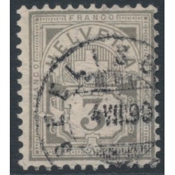 SWITZERLAND - 1882 3c grey-brown Numeral, granite paper, used – Zumstein # 59Ac