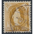SWITZERLAND - 1906 3Fr brown Helvetia, p.11½:11, plain paper, used – Zum # 92A