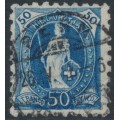 SWITZERLAND - 1888 50c blue Helvetia, perf. 9¾:9¼, used – Zum. # 70B SWITZERLAND - 1888 50c blue Helvetia, perf. 9¾:9¼, used – Zum. # 70B