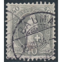 SWITZERLAND - 1882 40c grey Helvetia, perf. 11¾:11¾, used – Zumstein # 69A
