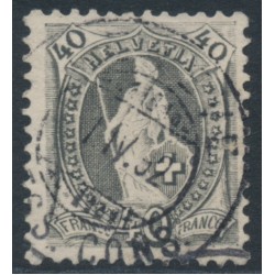 SWITZERLAND - 1882 40c grey Helvetia, perf. 11¾:11¾, used – Zumstein # 69A SWITZERLAND - 1882 40c grey Helvetia, perf. 11¾:11¾, used – Zumstein # 69A