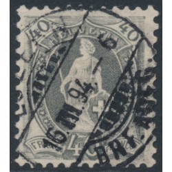 SWITZERLAND - 1891 40c grey Helvetia, perf. 11½:11, used – Zumstein # 69C SWITZERLAND - 1891 40c grey Helvetia, perf. 11½:11, used – Zumstein # 69C